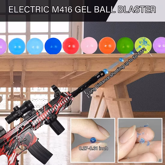 Автоматические детские игрушечные пистолеты с водяным гелем Ball Blaster
